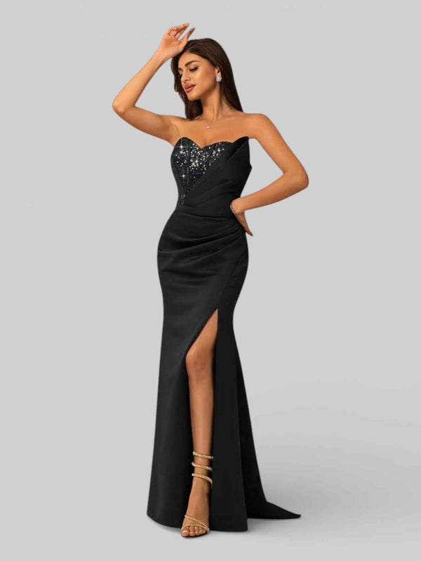 Vestido de Festa Longo Tomara que Caia com Paetê Seller