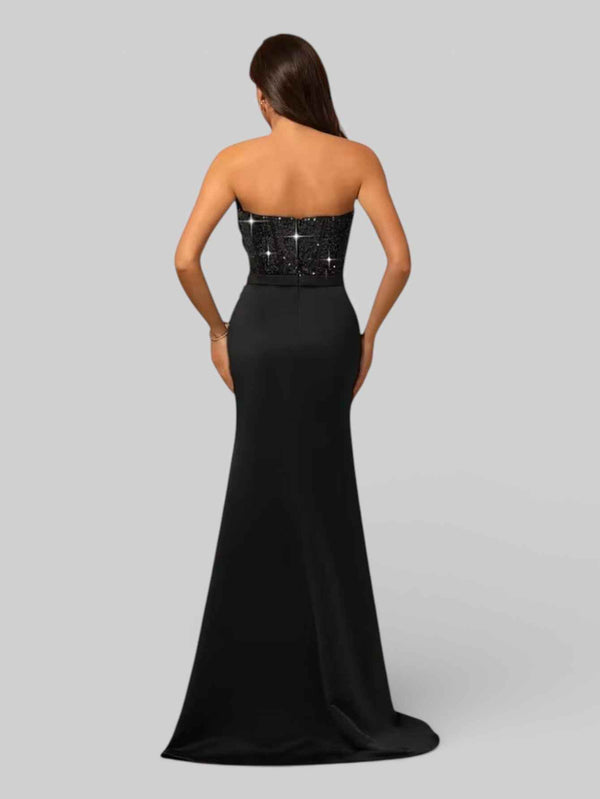 Vestido de Festa Longo Tomara que Caia com Paetê Seller