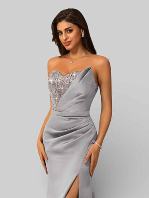 Vestido de Festa Longo Tomara que Caia com Paetê Seller