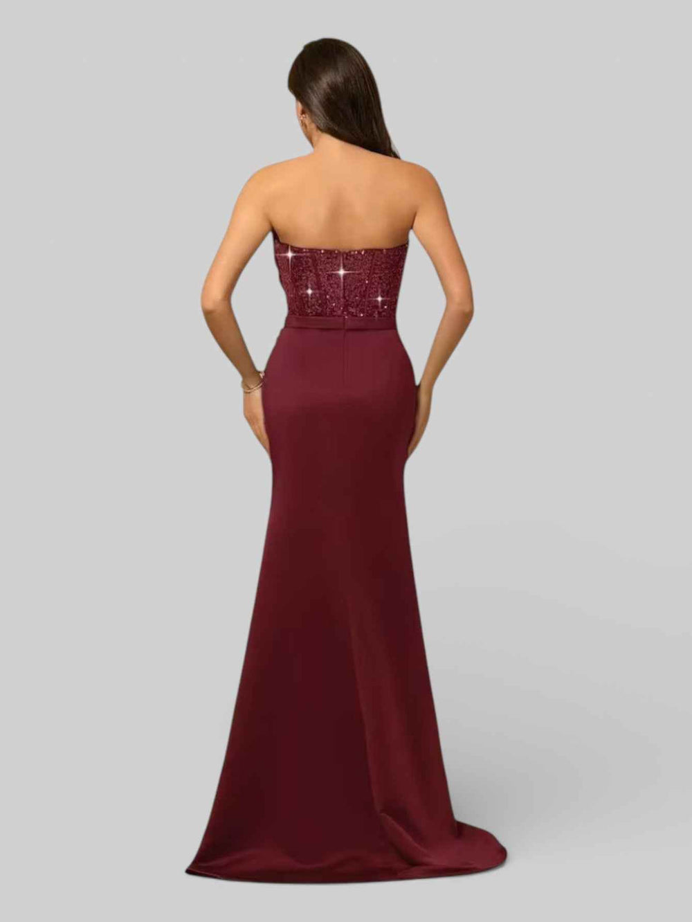 Vestido de Festa Longo Tomara que Caia com Paetê Seller