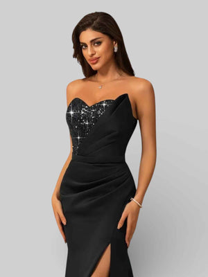 Vestido de Festa Longo Tomara que Caia com Paetê Seller