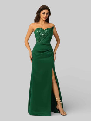 Vestido de Festa Longo Tomara que Caia com Paetê Seller