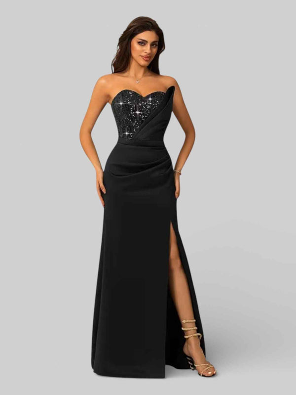 Vestido de Festa Longo Tomara que Caia com Paetê Seller