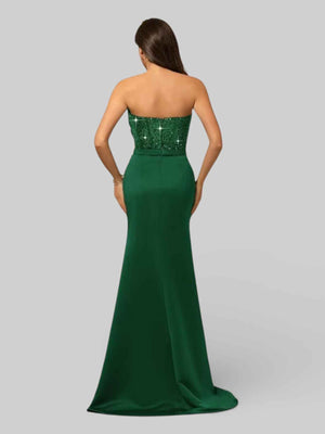 Vestido de Festa Longo Tomara que Caia com Paetê Seller