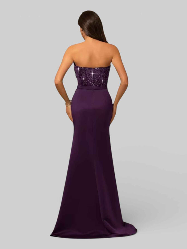 Vestido de Festa Longo Tomara que Caia com Paetê Seller
