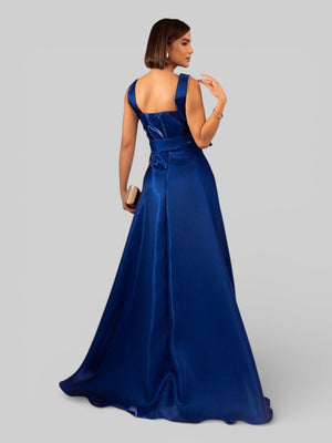 Vestido de Festa Longo Zibeline Glow Gola Quadrada Katarina - Aurea Dress