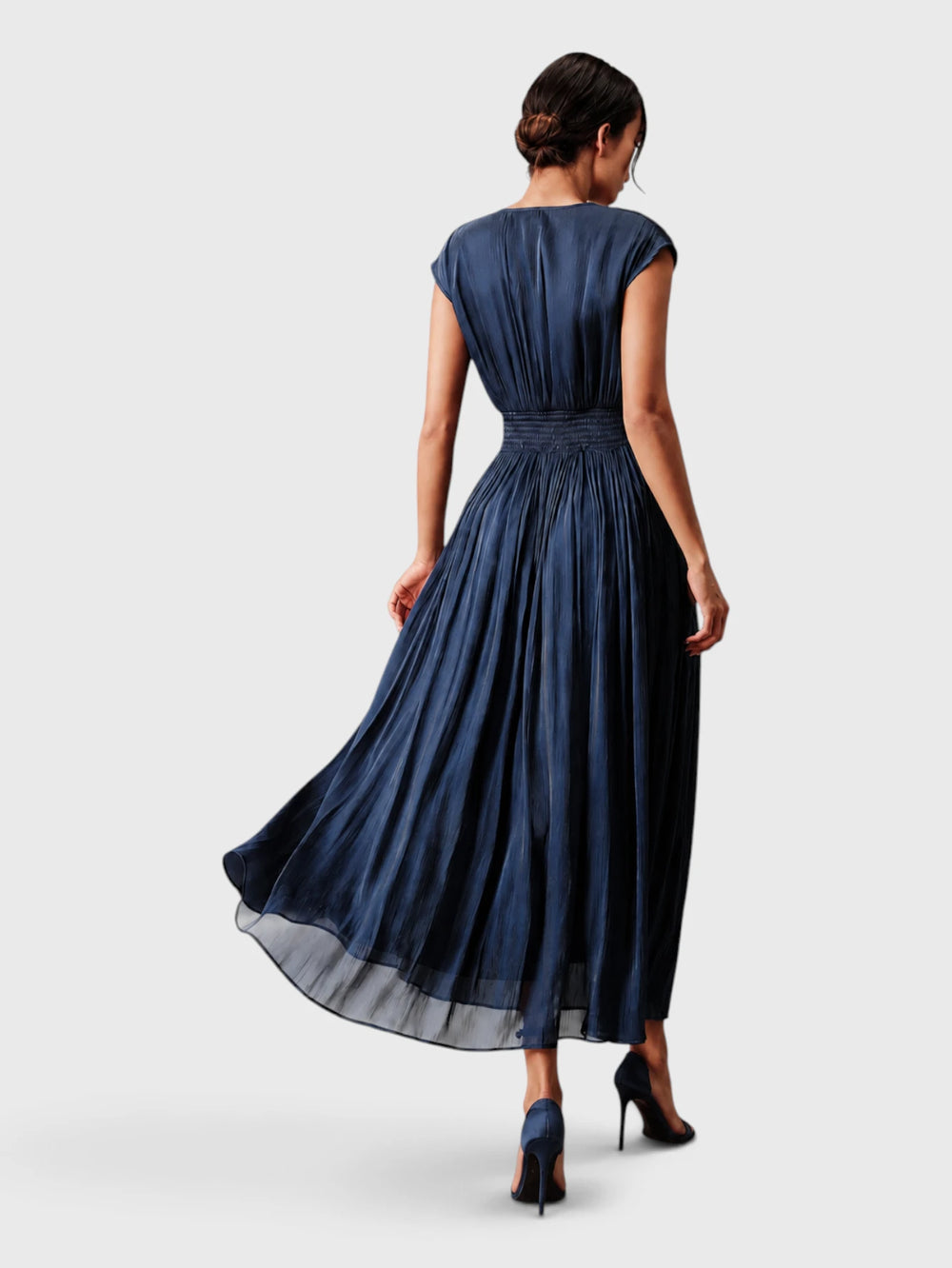 Vestido de Festa Longo com Bordado Flor Paetê Talismã