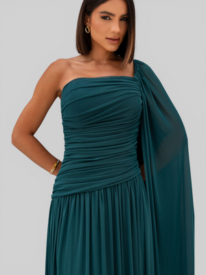 Vestido de Festa Longo com Capa Coreia New