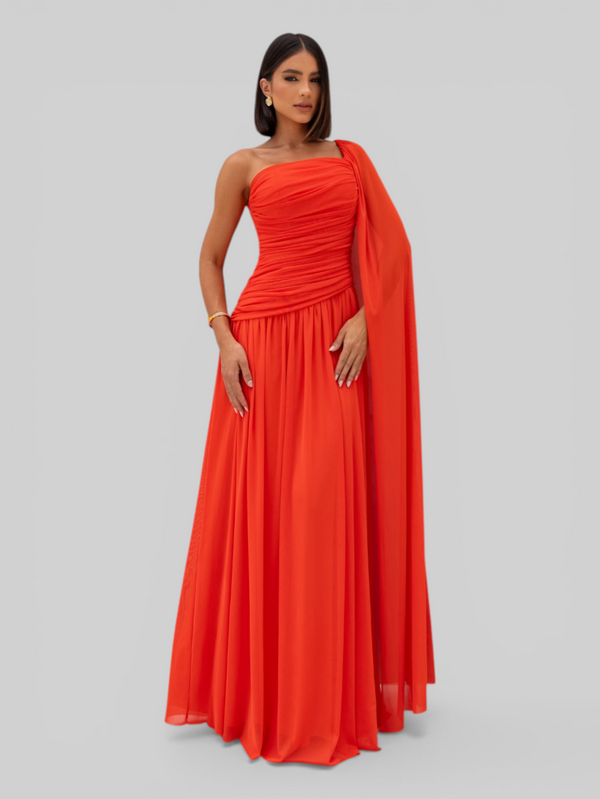 Vestido de Festa Longo com Capa Coreia New