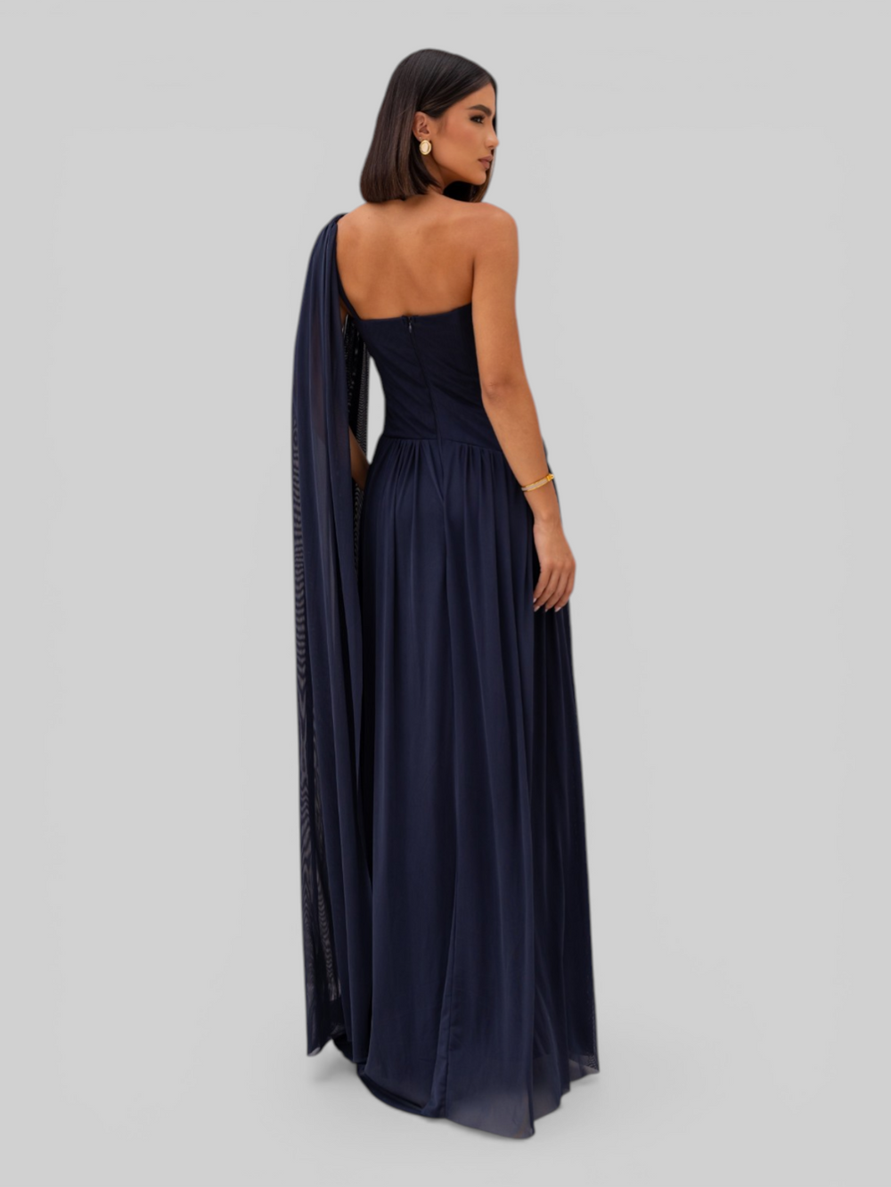 Vestido de Festa Longo com Capa Coreia New