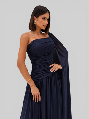 Vestido de Festa Longo com Capa Coreia New