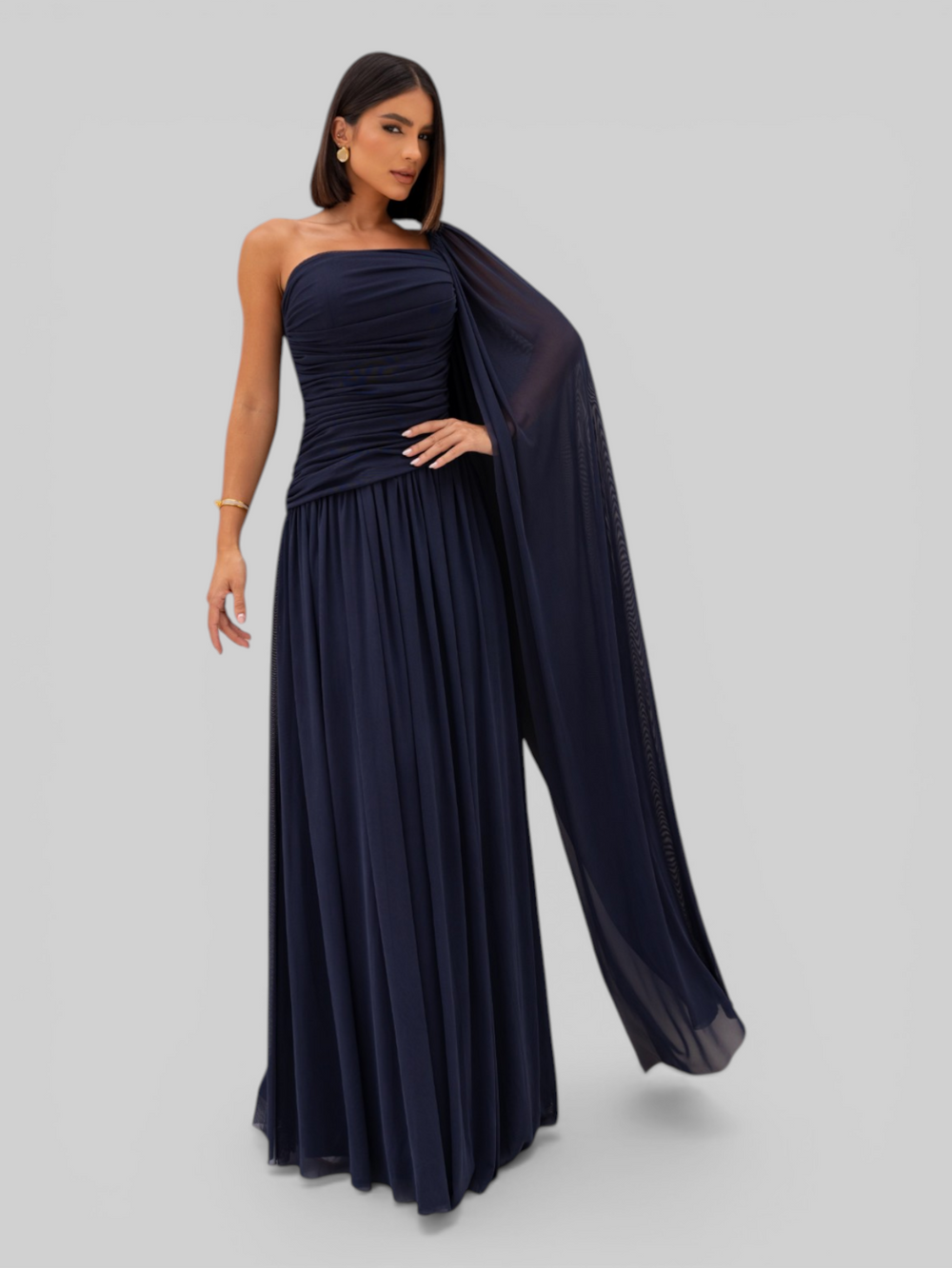 Vestido de Festa Longo com Capa Coreia New