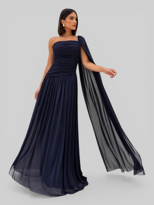 Vestido de Festa Longo com Capa Coreia New