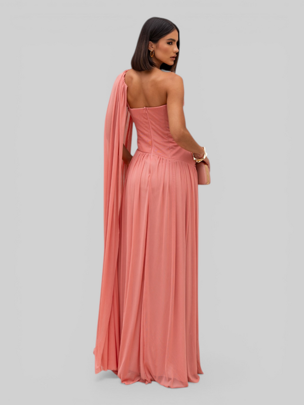 Vestido de Festa Longo com Capa Coreia New