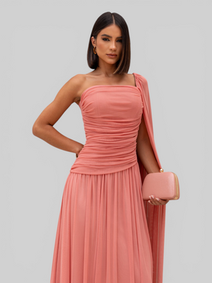 Vestido de Festa Longo com Capa Coreia New