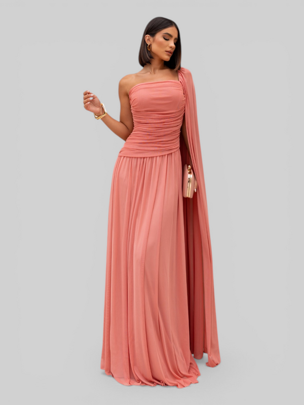 Vestido de Festa Longo com Capa Coreia New