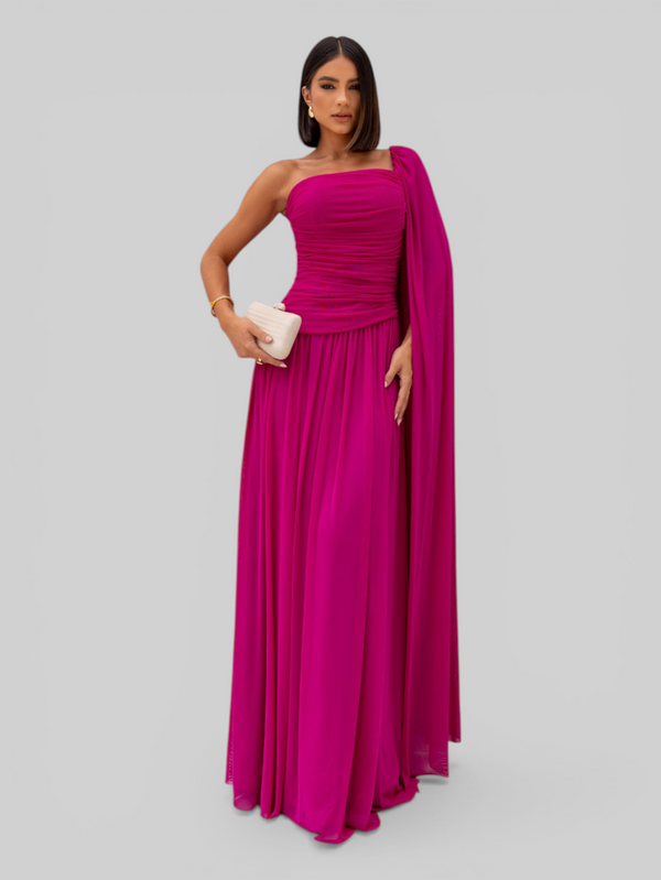 Vestido de Festa Longo com Capa Coreia New