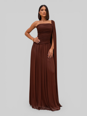 Vestido de Festa Longo com Capa Coreia New