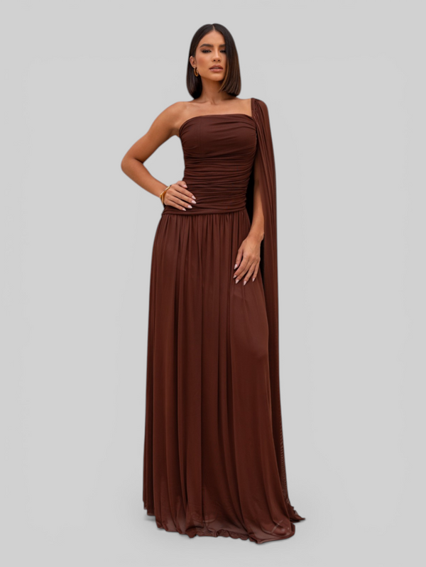 Vestido de Festa Longo com Capa Coreia New