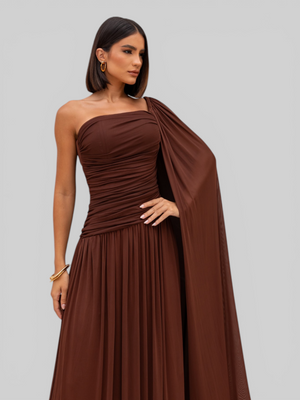 Vestido de Festa Longo com Capa Coreia New
