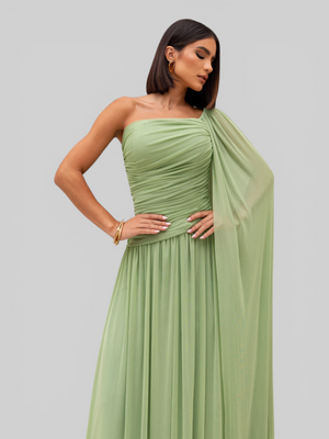 Vestido de Festa Longo com Capa Coreia New