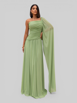 Vestido de Festa Longo com Capa Coreia New
