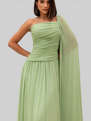 Vestido de Festa Longo com Capa Coreia New