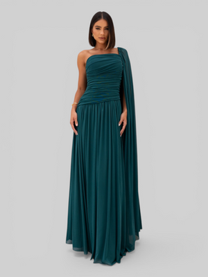 Vestido de Festa Longo com Capa Coreia New