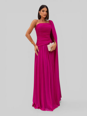 Vestido de Festa Longo com Capa Coreia New