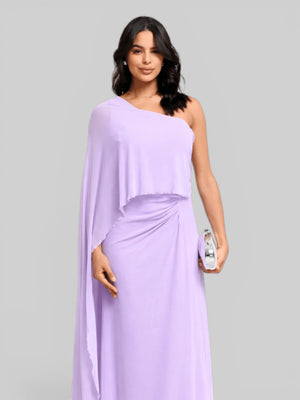 Vestido de Festa Longo com Capa Flowers Nicoly - Aurea Dress