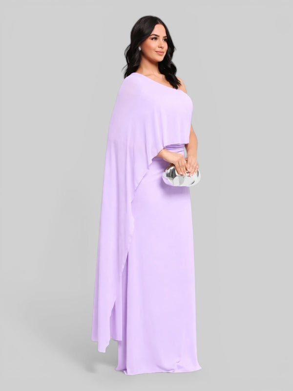 Vestido de Festa Longo com Capa Flowers Nicoly - Aurea Dress