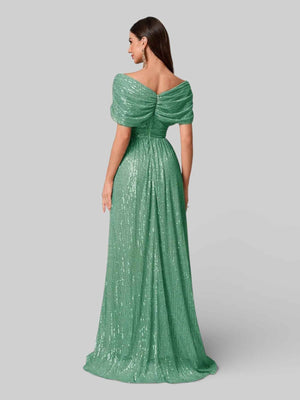 Vestido de Festa Longo de Luxo Paetê Prestige