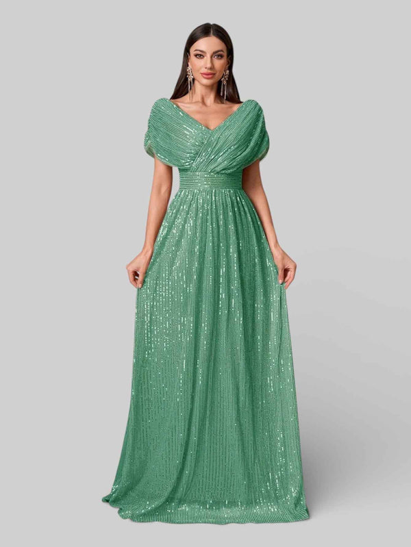 Vestido de Festa Longo de Luxo Paetê Prestige