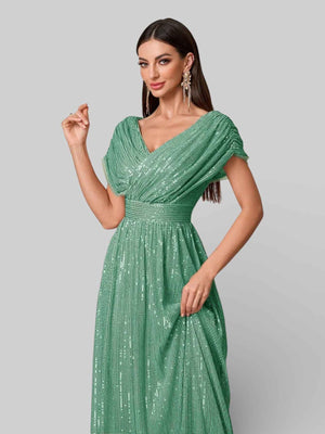 Vestido de Festa Longo de Luxo Paetê Prestige