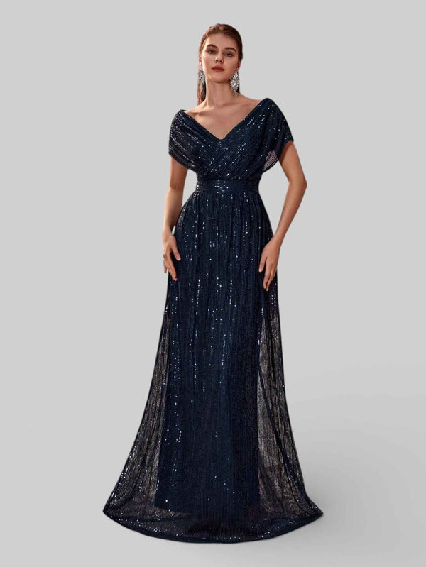 Vestido de Festa Longo de Luxo Paetê Prestige