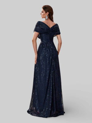 Vestido de Festa Longo de Luxo Paetê Prestige