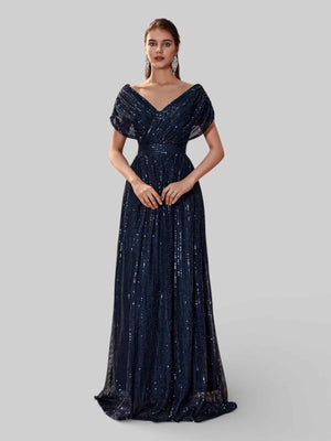 Vestido de Festa Longo de Luxo Paetê Prestige