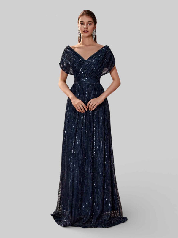 Vestido de Festa Longo de Luxo Paetê Prestige