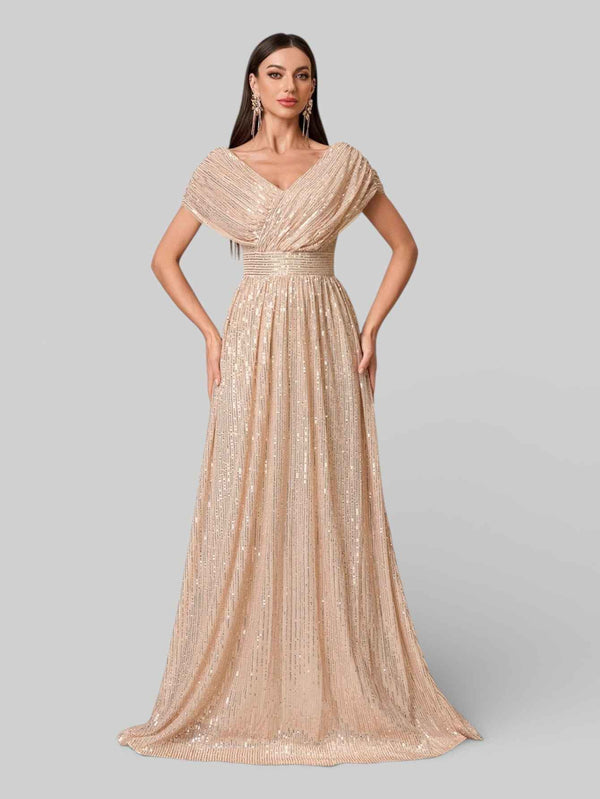 Vestido de Festa Longo de Luxo Paetê Prestige