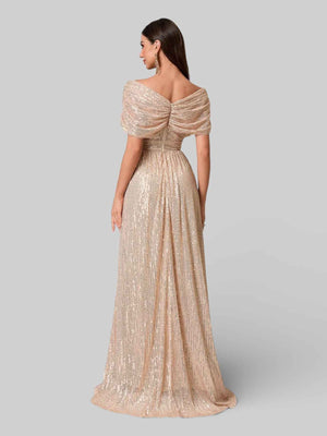 Vestido de Festa Longo de Luxo Paetê Prestige