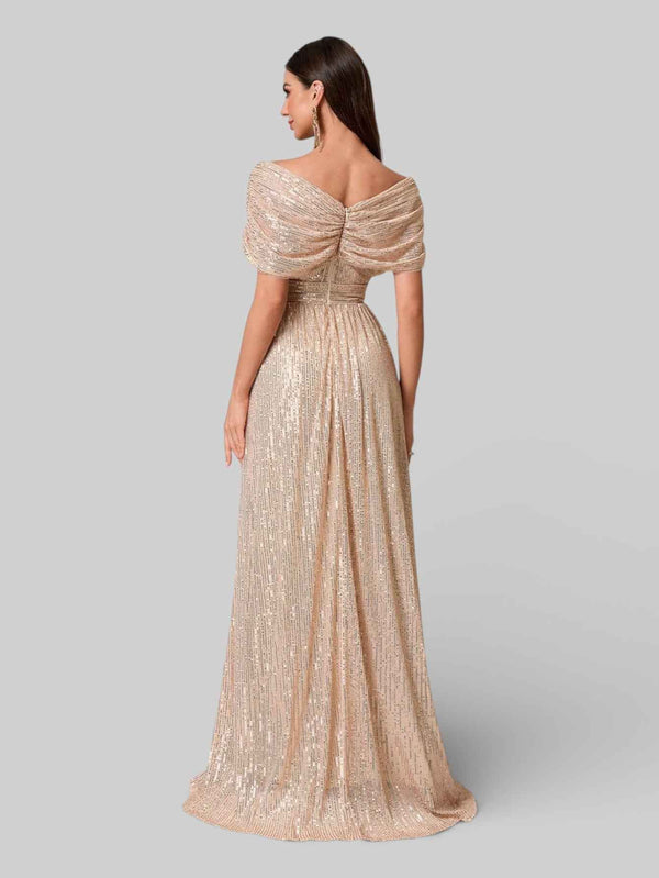 Vestido de Festa Longo de Luxo Paetê Prestige