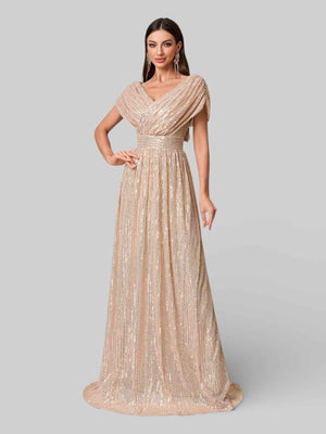 Vestido de Festa Longo de Luxo Paetê Prestige