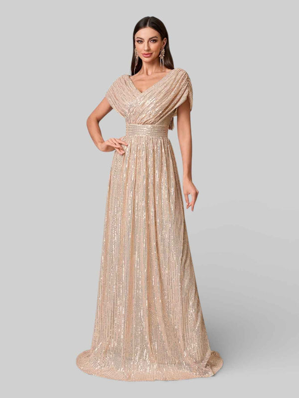 Vestido de Festa Longo de Luxo Paetê Prestige