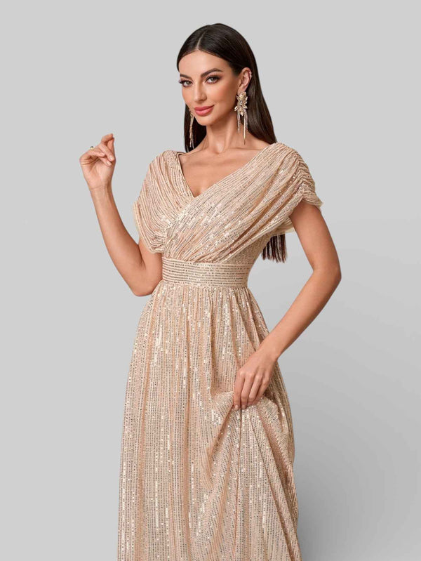 Vestido de Festa Longo de Luxo Paetê Prestige
