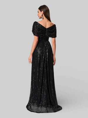 Vestido de Festa Longo de Luxo Paetê Prestige