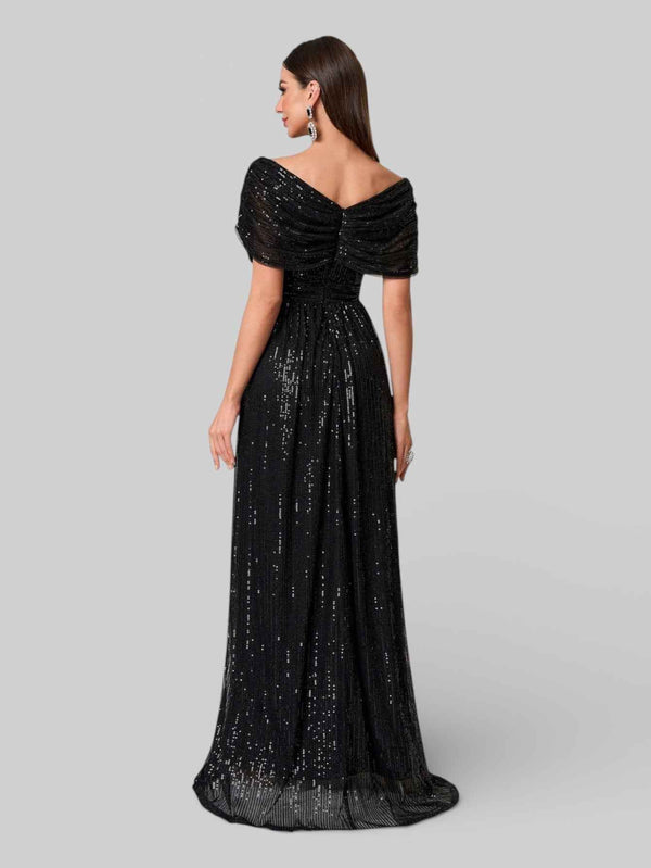 Vestido de Festa Longo de Luxo Paetê Prestige