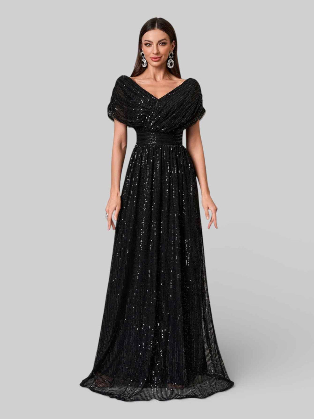 Vestido de Festa Longo de Luxo Paetê Prestige