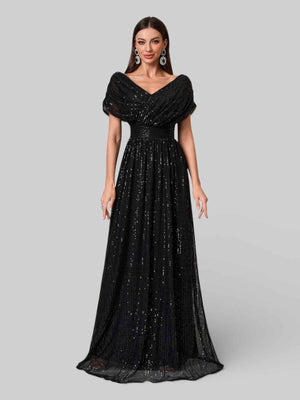 Vestido de Festa Longo de Luxo Paetê Prestige