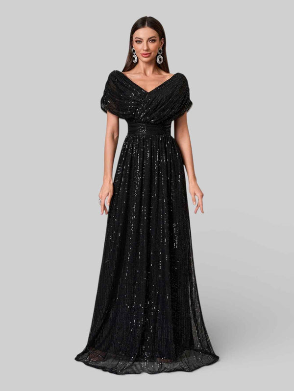 Vestido de Festa Longo de Luxo Paetê Prestige