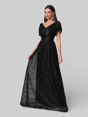 Vestido de Festa Longo de Luxo Paetê Prestige
